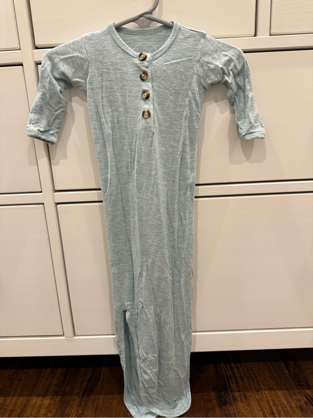 Knotted gown in Light Blue